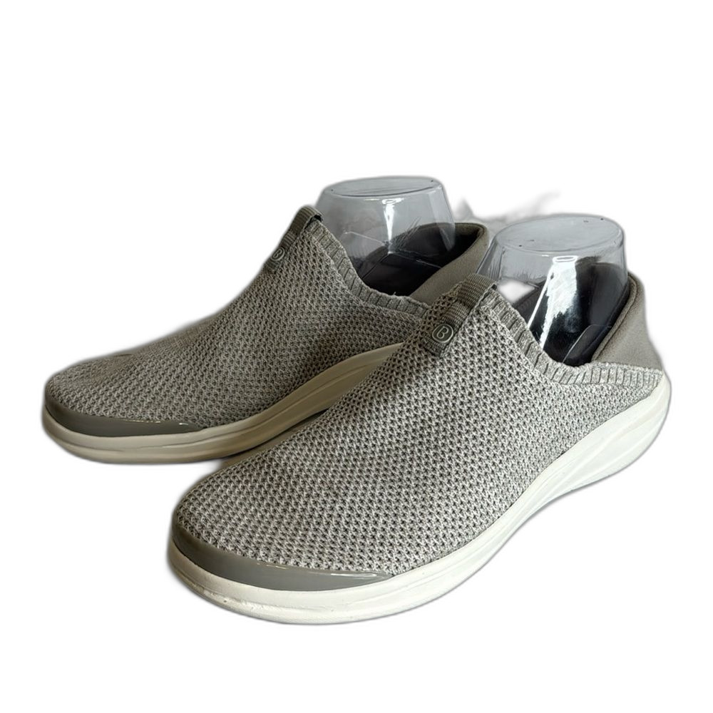 BZEES Womens Silver Front Pull-Tab Breathable Lightweight Wedge Slip On Sneaker